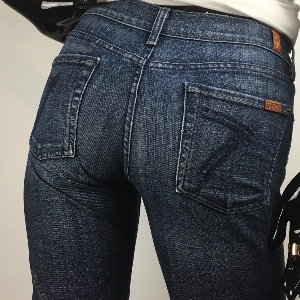 7 For All Mankind Women's Dark Blue Bootcut Jeans